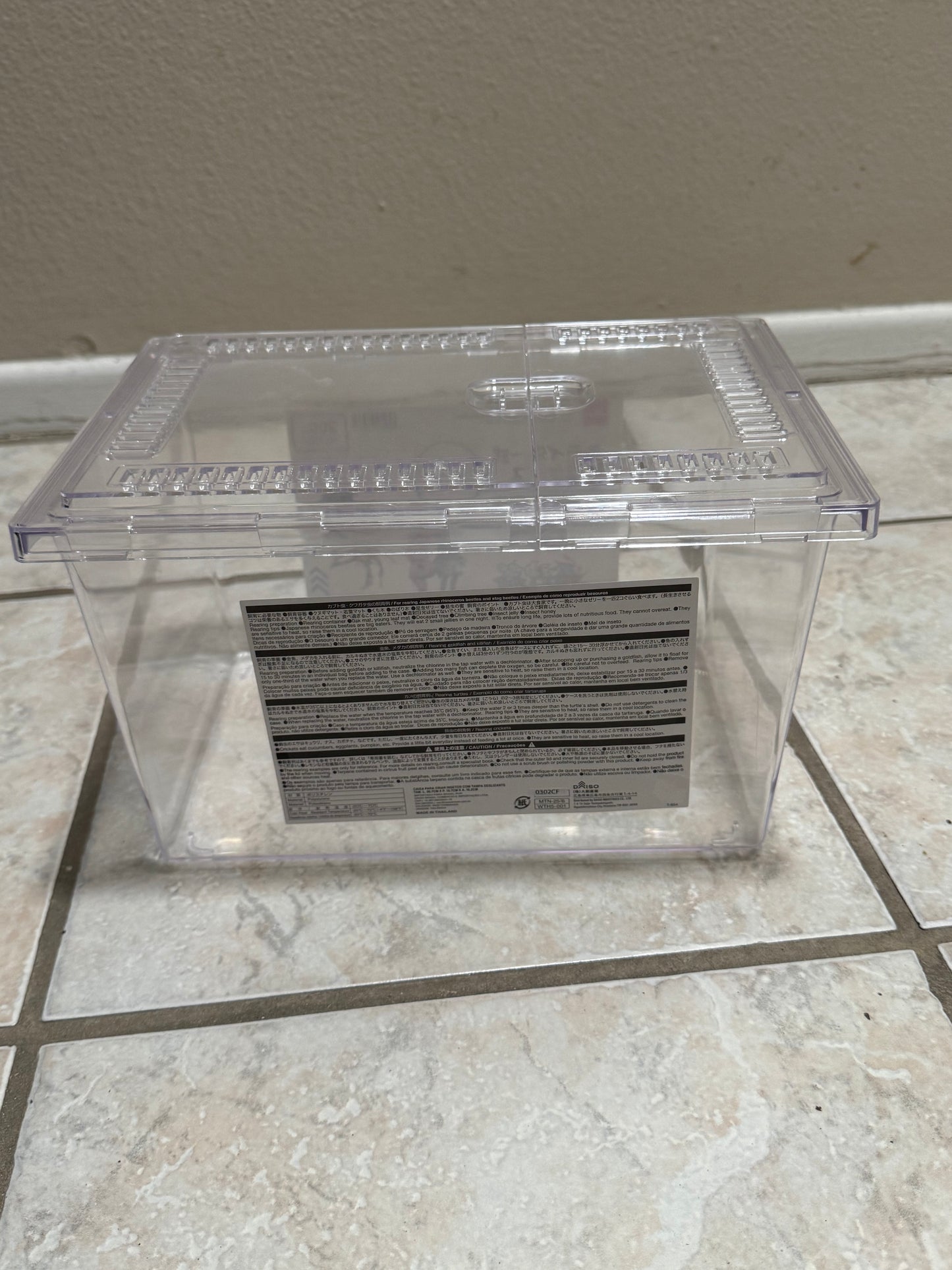 Clear Beetle Container Keeping/Breeding/Raising
